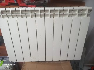 Radiador agua calefacción metal blanco