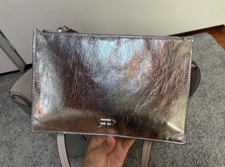 Bolso reversible plateado