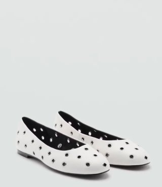 Mocasines troquelados blancos nuevos