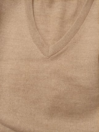 Chaleco de punto beige