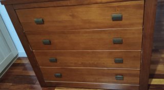 Cómoda de Madera + Espejo