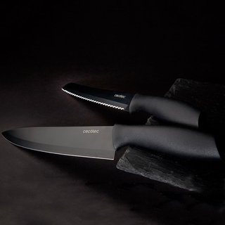 Set 7 Cuchillos Cecotec Titanium Negro