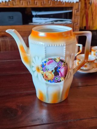 Servizio Caffè Porcellana Vintage 14 Pezzi