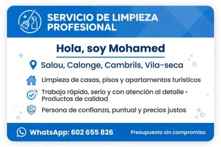 Hola, soy Mohamed - Servicio de Limpieza Profesion