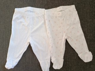 Pantalones de bebé con pie 0 meses