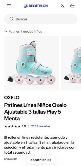 Patines en línea niña ajustables