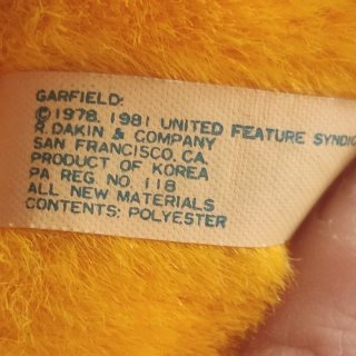 Peluche Garfield vintage 1981