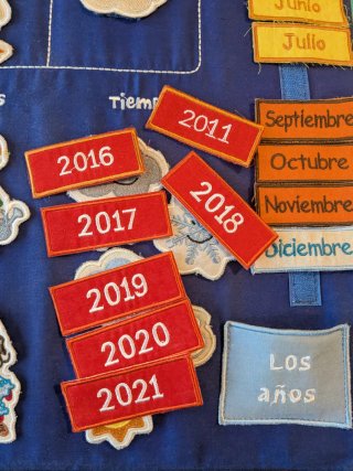 Calendario infantil LUDI con velcros