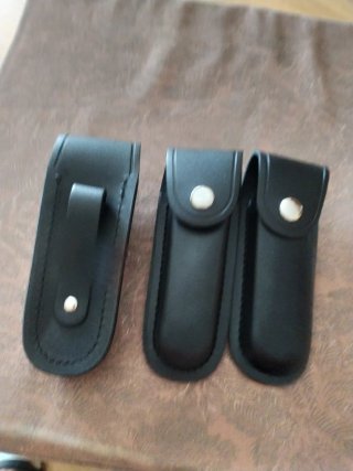 Lote 3 fundas cuero para navaja