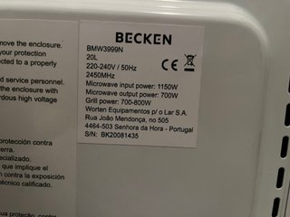 Microondas Becken - para piezas