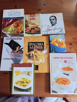 8 libros de cocina pastas, chocolate, arroces...