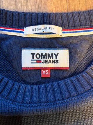 Maglione Tommy Jeans Uomo Blu Scuro Taglia XS