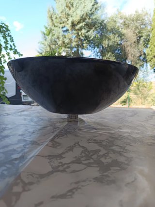 Lavabo de cerámica negro