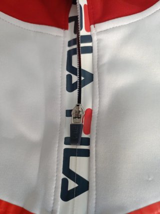 Sudadera Vintage Fila Roja y Azul