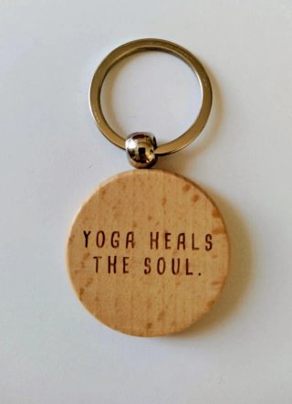 Portachiavi in legno Yoga Anima