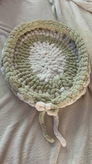 Cama/manta artesanal chenilla para mascotas