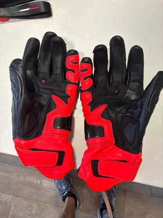 Guantes Moto Dainese 4 stroke Negro y rojo Talla L