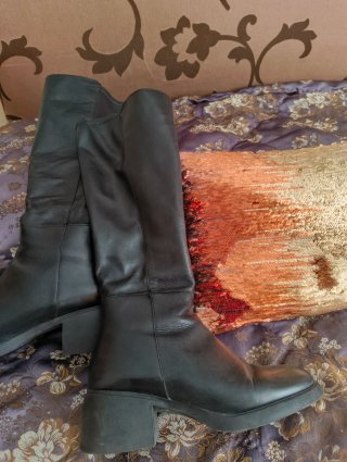 Botas altas de piel Latouche negras
