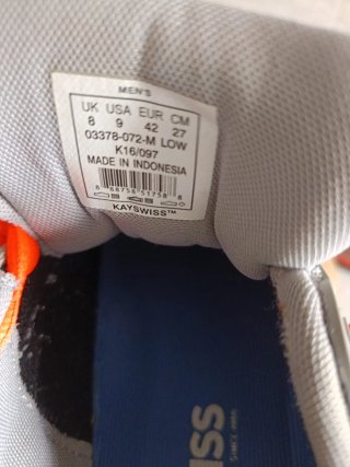 K-Swiss Zapatillas Grises y Naranjas