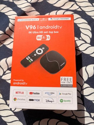 Android TV V96 8K Ultra HD Wi-Fi 6 sin utilizar