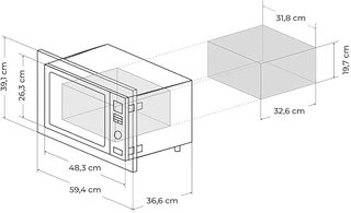 Microondas Encastrable Cecotec GrandHeat 2350
