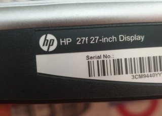 Monitor HP 27f para piezas (placa funciona)