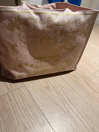 Bolso Harrods rosa y dorado