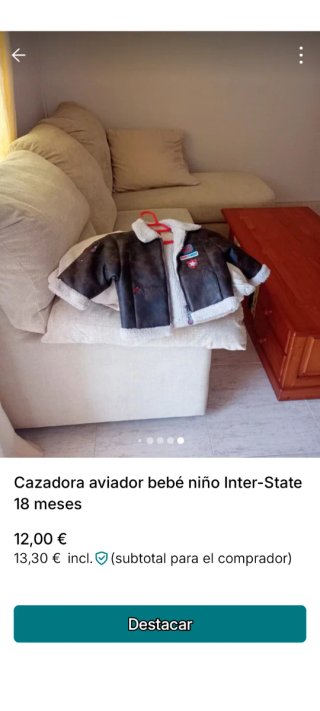 Cazadora aviador bebé niño Inter-State 18m