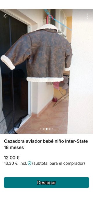 Cazadora aviador bebé niño Inter-State 18m