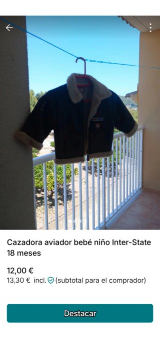 Cazadora aviador bebé niño Inter-State 18m