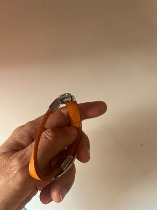 Pulsera Viceroy Cuero Naranja y Plata