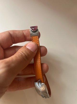 Pulsera Viceroy Cuero Naranja y Plata