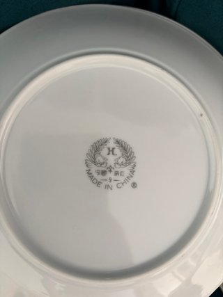 Vajilla Porcelana blancs Baño Oro