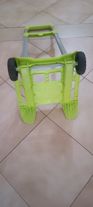 Trolley zaino pieghevole verde per bambini