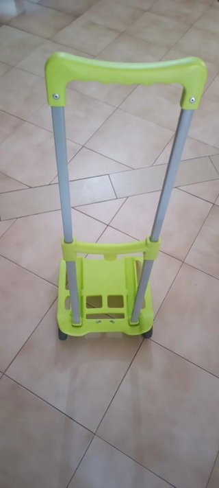 Trolley zaino pieghevole verde per bambini