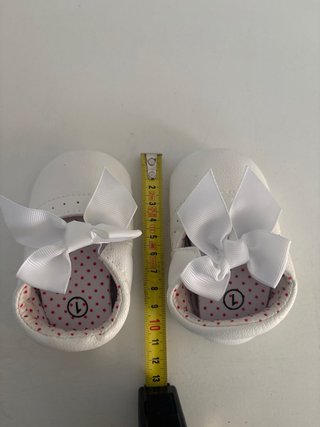 Zapatillas merceditas lazo blanco Talla 1