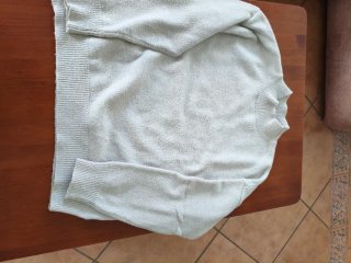 Jersey cuello alto trenzado