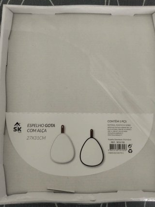 Espelho gota novo com pega em pele
