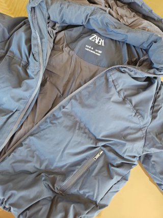 Abrigo invierno Zara niño azul marino T8