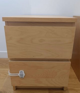 2 Mesitas Noche Madera Ikea