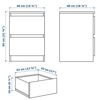 2 Mesitas Noche Madera Ikea