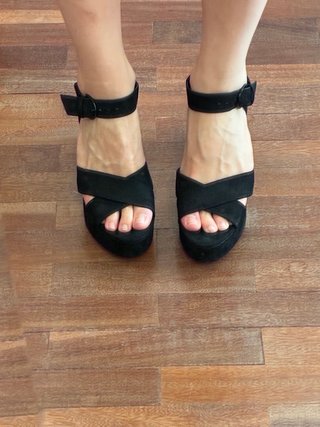 Sandalias de tacón negras