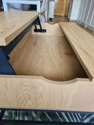 Mesa de centro madera y metal.
