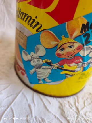 Lata Vintage Toddy Ratinho Topo Gigio