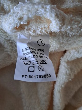 Accappatoio unisex in cotone. Nuovo