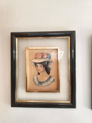 Cuadros de mujer con sombrero