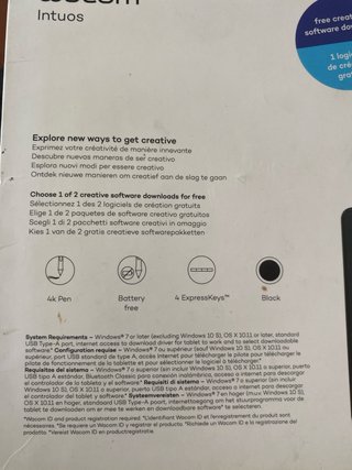 Tableta Gráfica Wacom Intuos Poco Uso