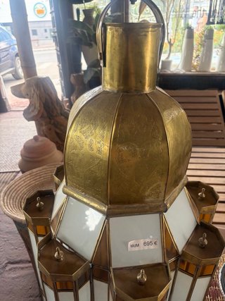 Farol grande lámpara dorada Marrakech