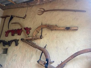 Yugo antiguo de madera, 1,80cm