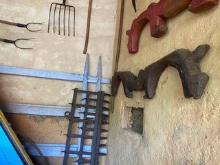 Yugo antiguo de madera, 1,80cm